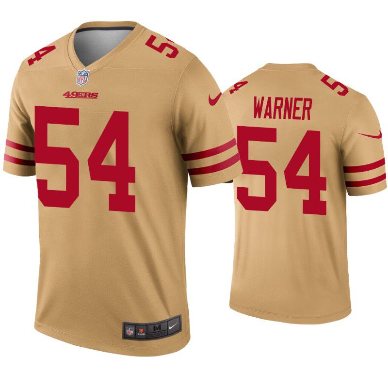 Men San Francisco 49ers #54 Fred Warner Nike Gold Inverted Legend NFL Jersey->san francisco 49ers->NFL Jersey